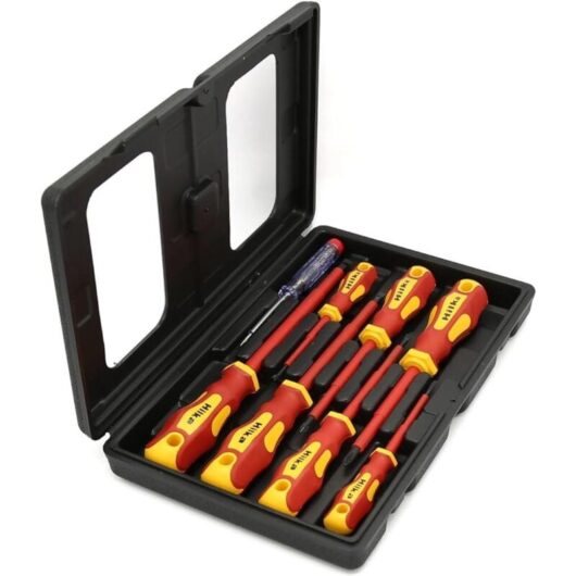Hilka VDE Screwdriver Set 8pc Insulated Electricians In Case 34489008