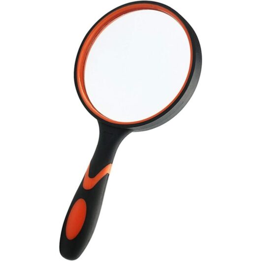 Loupe 10X,Loupe de Lecture,loupe Enfant,loupe Enfant Insecte,loupe 80 mm,Loupe avec poignée en Caoutchouc Souple antidérapante,pour Enfants et