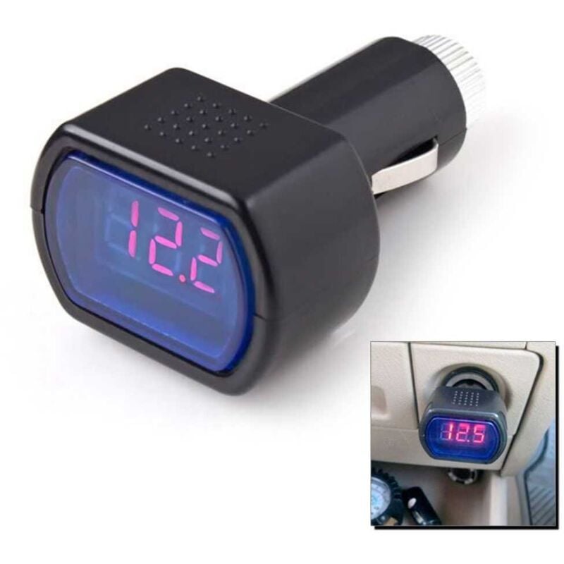 Voltmeter Battery Tester for Cars, Trucks, and Caravans (12V, 24V, Cigarette Lighter)