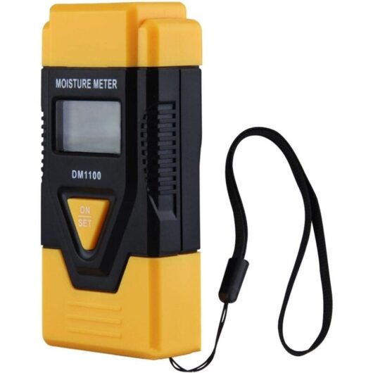 Wood Moisture Meter Building Detector Spindle Moisture Tester with 2 Needles High Precision 3 in 1 for Wood Construction, Wood Walls Heating