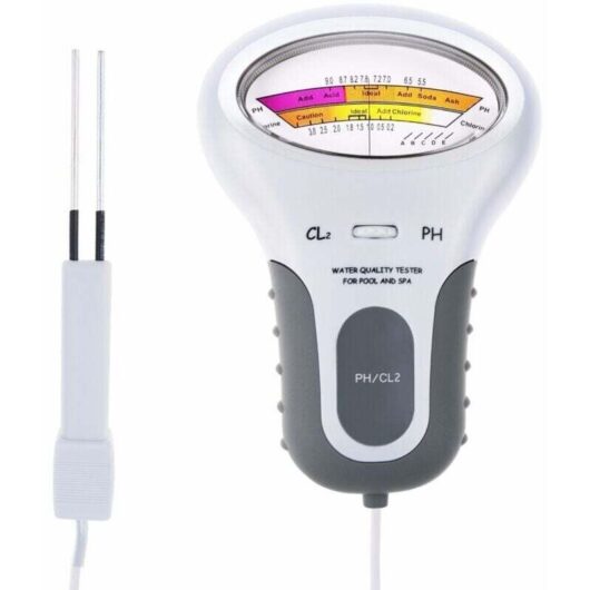 2-in-1 Chlorine pH Meter Tester PC-102 Chlorine pH Cl2 Tester Swimming Pool Water Quality Testing Device, New Swimming Pool Water Quality Tester