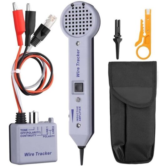 200EP Wire Tracer Kit, Network Wire Tracer Circuit Tester, Cable Tracing Tester Kit, 100MOhm Input Impedance Audio Adjustable Induction Amplifier