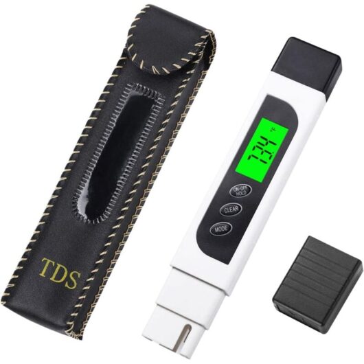 3 in 1 Digital Water Quality Tester, TDS, EC Meter and Temperature - TDS Meter for Drinking Water, Hydroponics, Pools, Aquariums
