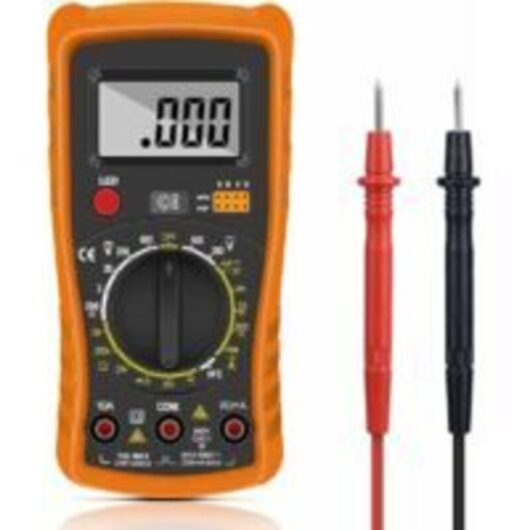Automatic digital multimeter, professional electrical tester, voltmeter, resistance, continuity and diode tester. Ideal for laboratories and