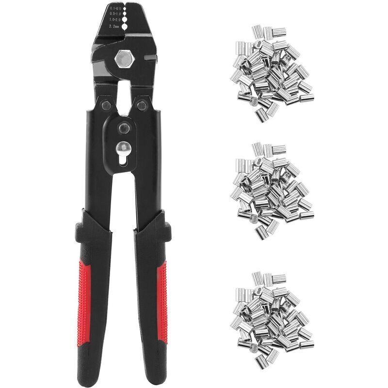 Cable crimping tool, crimping pliers, crimping tool, press, cable crimping kit with sleeves