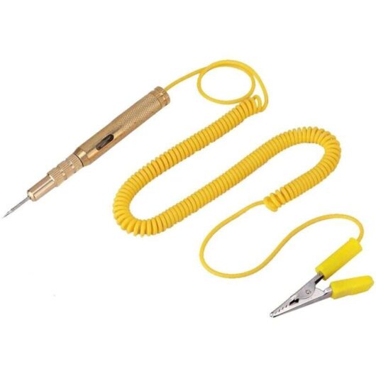 Circuit Tester Pen, Auto Car Vehicle Circuit Tester DC 6V 12V 23.8V Bulb Voltage Tester Pen Yellow