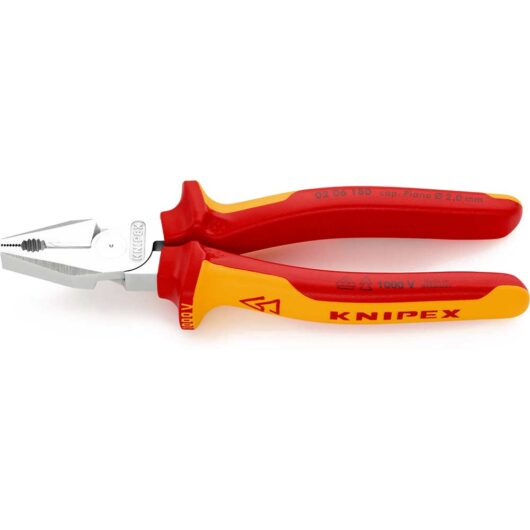 Knipex 02 06 VDE Insulated High Leverage Combination Pliers 180mm