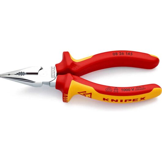 Knipex 08 26 VDE Insulated Pointed Combination Pliers 145mm