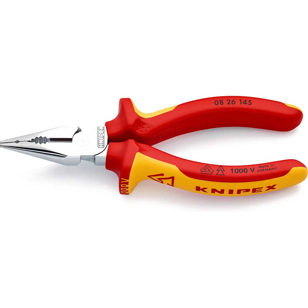Knipex 08 26 VDE Insulated Pointed Combination Pliers 145mm