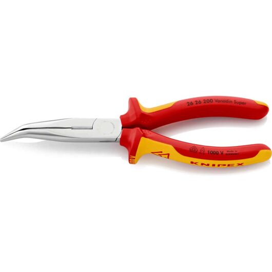 Knipex 26 26 VDE Insulated Bent Nose Side Cutting Pliers 200mm