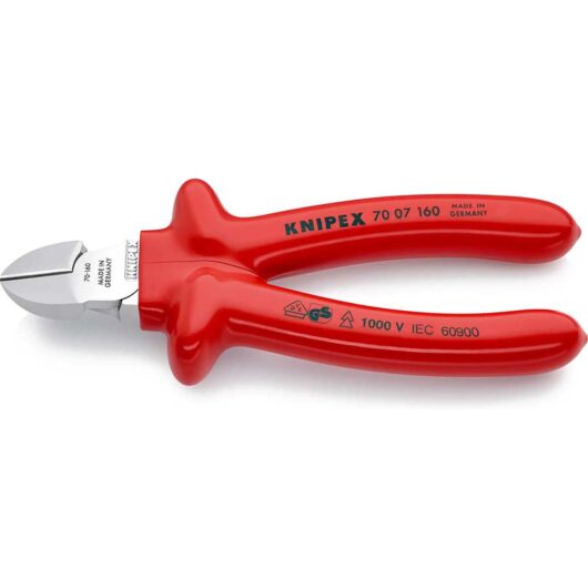 Knipex 70 70 VDE Insulated Diagonal Side Cutting Pliers 160mm