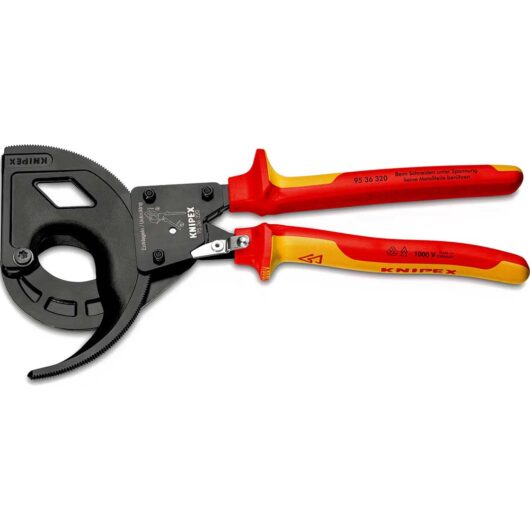 Knipex 95 36 VDE Insulated Ratchet Action Cable Cutter 320mm
