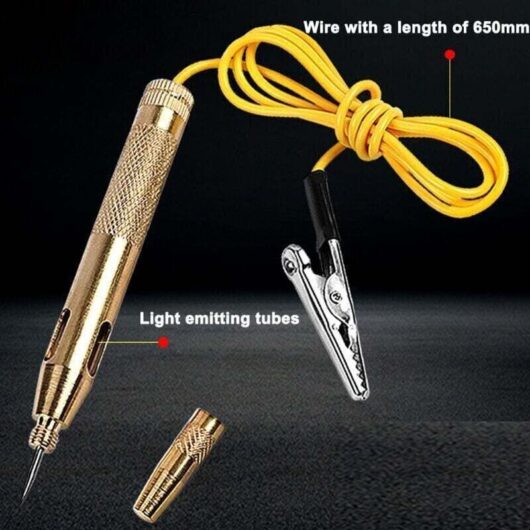 Professional Automotive Circuit Tester Pen - Compatible with 6V/12V/24V - Vehicle Light & Electrical System Detection - Mechanic's Tool