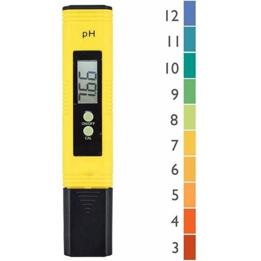 Professional pH tester, automatic calibration function and measuring range of 0.00 to 14.00 for water, portable aquarium hydroponic pool measuring