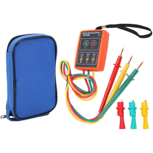 SM852B Phase Sequence Counter, Efficient and Attractive 3-Phase Rotation Tester for Laboratories, Homes, and Schools