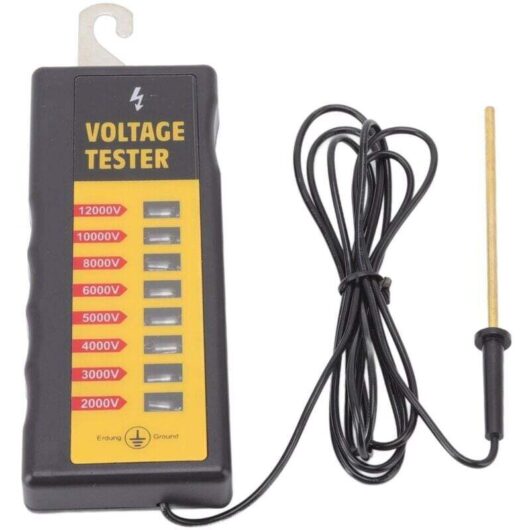 Voltage tester, 12KV electric fence tester, non-contact electric fence voltage tester, waterproof, easy to read, for farms, livestock