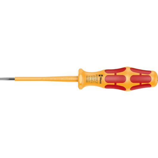 Wera 1060I Kraftform VDE Insulated Slotted Screwdriver 2.5mm 80mm