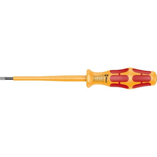 Wera 1060I Kraftform VDE Insulated Slotted Screwdriver 3.5mm 100mm