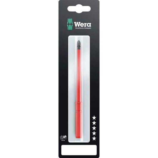Wera Kraftform Kompakt 65IS Pozi Extra Slim VDE Interchangeable Screwdriver Blade PZ2 154mm