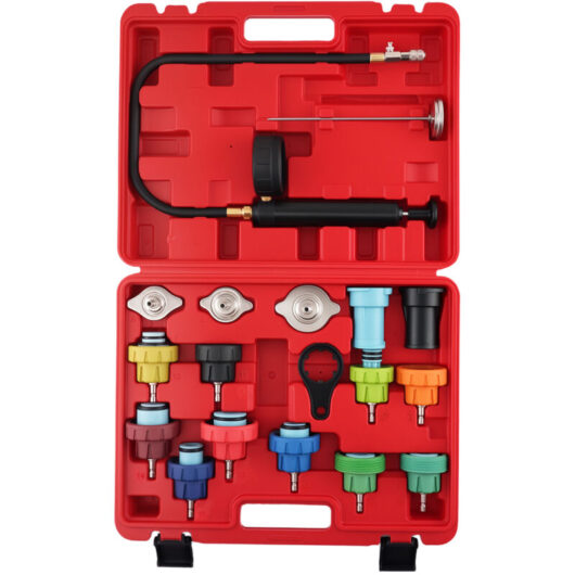 18pc Cooling System Test Radiator Pressure Tester Kit Purge Refill Vacuum Kit