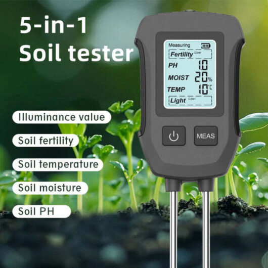 5-in-1 Soil Tester with LCD & Dual Probes - High Precision pH, Moisture, Temperature, Fertility & Light Measurement