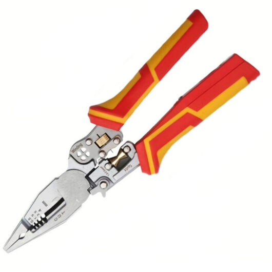 Automatic Wire Stripper 210 mm, Multifunction 8-in-1 Stripping Tool, Wire Stripper for AWG 18-11 (0.8-4.0 mm²), Cable Cutter, Crimping Pliers