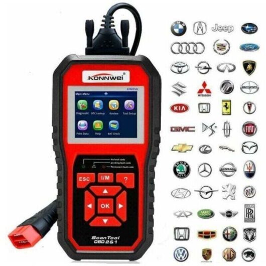 Konwei KW850 OBD2 II Scanner - Diagnostic Code Reader for Automotive Control Unit