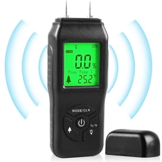 Moisture Meter, 4 Modes of Moisture Tester with LCD Screen, Accurate and Fast Moisture Tester, Wood Moisture Tester for Quickly Determining the