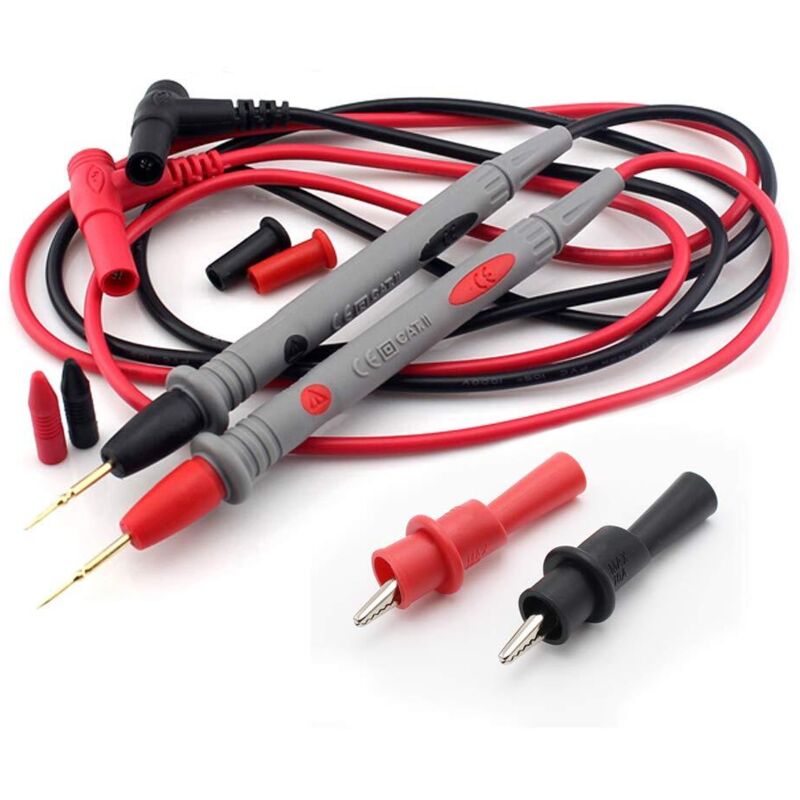 Multimeter Test Lead Kit - 1000V 20A Precision Probes with Crocodile Clips & Banana Plugs