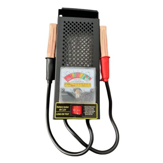 Mumu - 6V 12V Battery/Accumulator Tester with 2 Clamps Adjustable Scale Battery Tester for Car Charging System Alternator Starter Motor