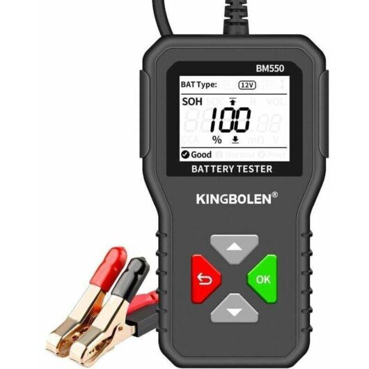 [NEVER USED] 6V 12V 24V Digital Battery Tester - Test Range 100-2000 CCA - 1.8" HD Display - Accuracy 99.5% - Reverse Polarity Protection - CCA 2-200