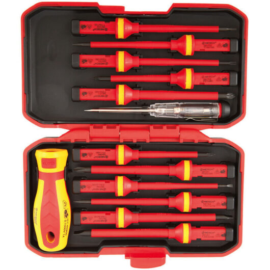 Never used] 1000V Magnetic Insulated Screwdriver Manual Kit,13pcs Interchangeable Insulated Screwdrivers Set with Electrician Repair Tools Bit Repair