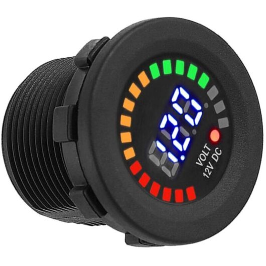 Never used] 12V Motorcycle Car led Digital Display Voltmeter Waterproof Voltage Voltmeter Meter Black New