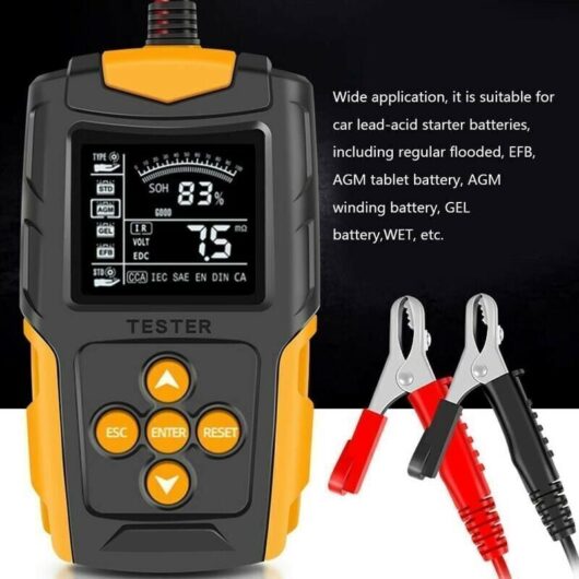 Never used] Car Battery Tester 12V/24V lcd Digital Battery Analyzer Car Diagnostic Tool soh soc cca ir Measurement for Car Truck Motorcycle