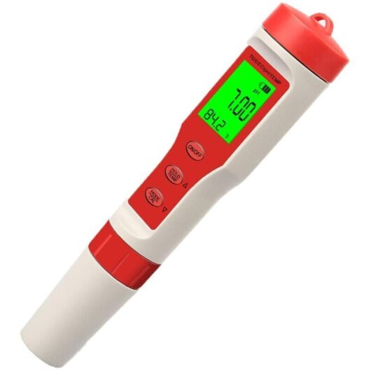 Never used] Digital pH Meter Tester, 0.01 Resolution 0-14 pH, 4-in-1 tds ec Temperature Meter, Water Quality Tester with Backlit lcd, Automatic