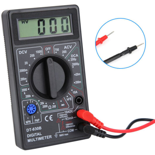 Odipie - Digital Multimeter, Multifunctional Portable lcd Digital Multimeter DT-830B, Ammeter Volt Ohm Tester Voltmeter Ohmmeter Measuring Instrument