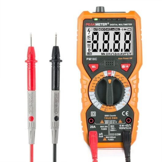 Odipie - Digital Multimeter PM18C ac dc Digital Electrical Tester Automatic Non-Contact Voltmeter Ammeter Ohmmeter Voltage Detector with Backlight