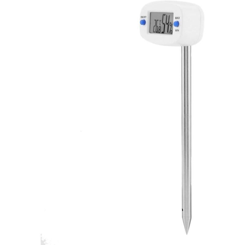 Odipie - Digital soil hygrometer, lcd display, temperature and humidity tester with probe, electronic soil tester for garden plants