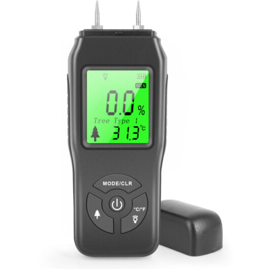 Odipie - Moisture Tester Handheld Wood Moisture Detector, High Precision Probe Moisture Detector, Tester for Wooden Walls,