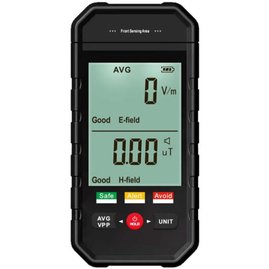 Odipie - never used] Electromagnetic field radiation detector with backlit lcd display, automatic alarm, portable emf tester for emf inspections in