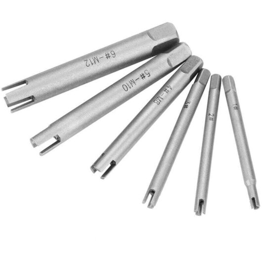 Set of 6 Broken/Stripped Screw Extractors - Hardened Steel - Taps/Mechanics/DIY