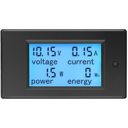 Voltmeter Ammeter 12V dc 6.5-100V 20A, Voltage Meter Wattmeter Tester Voltage Current Power Energy Digital lcd Energy Meter DC20A