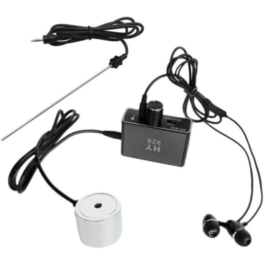 Water Pipe Leak Detector, Sensor Monitor Tester Set, Dual Probes, Headphones, High Sensitivity, Pipeline Water Locator Kit, eu Plug
