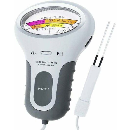 Water Quality Tester, Portable Digital Monitor, pH Water Tester, Chlorine Analysis Swimming Pool Test Kit