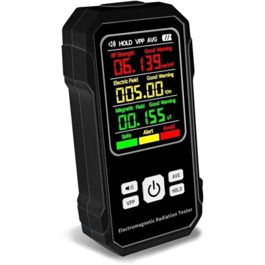 Electromagnetic radiation detector - Electric magnetic field tester - RF force detection device with audible alarm,