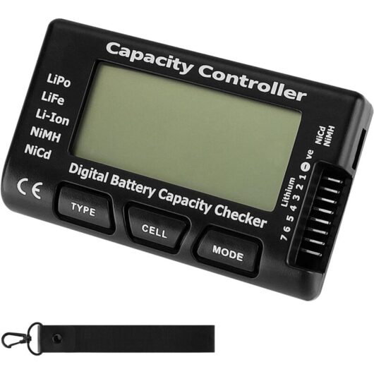 Gotrays - Digital Battery Capacity Voltage Checker Tester with lcd Display for LiPo, Li-ion NiMH Battery Life