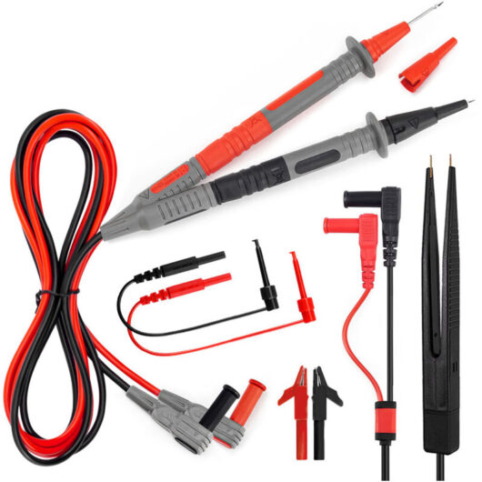Multimeter Test Cable Set 9 Pieces with Alligator Clips and Probe - CAT III 1000V & CAT IV 600V Accessories, 10A for Fluke Multimeter, Precise and