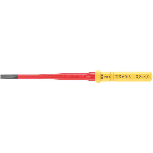 Wera Kraftform Kompakt 60Is VDE Insulated Slotted Screwdriver Blade 4mm 154mm
