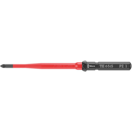 Wera Kraftform Kompakt 65 iS VDE Insulated Slim Pozi Screwdriver Blade PZ1 154mm