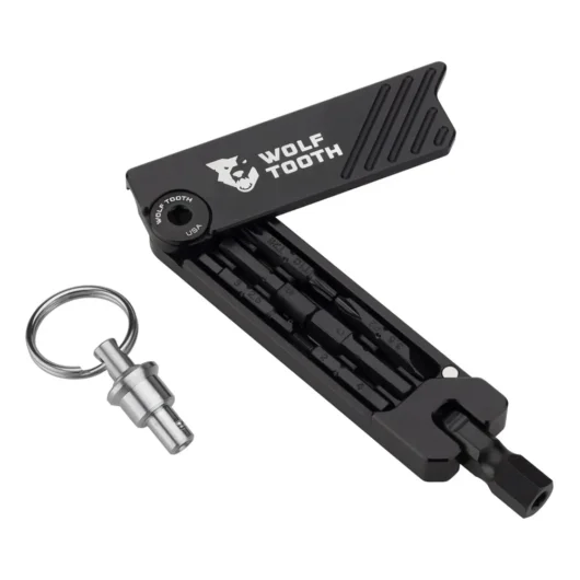 Wolf Tooth 6-Bit Hex Wrench Multi Tool With Keyring Black
